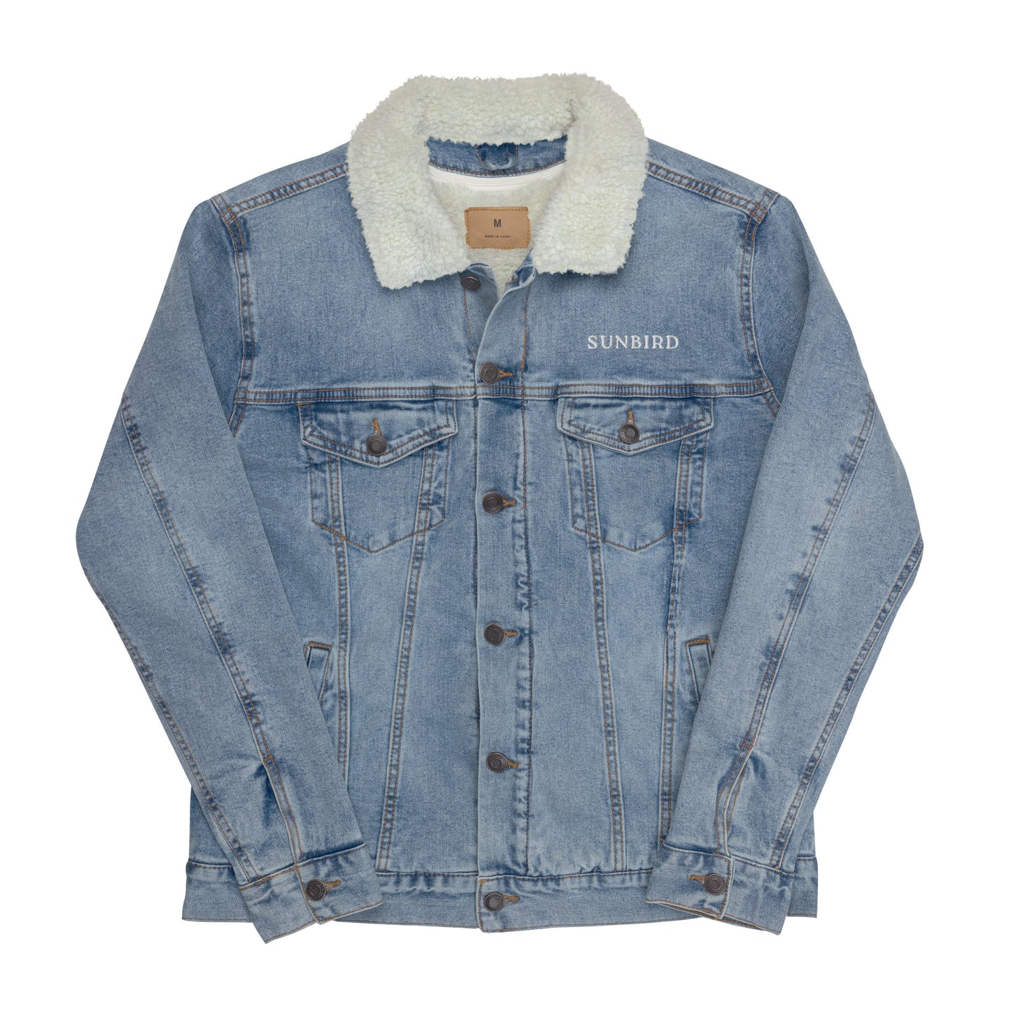 Sunbird unisex denim sherpa jacket